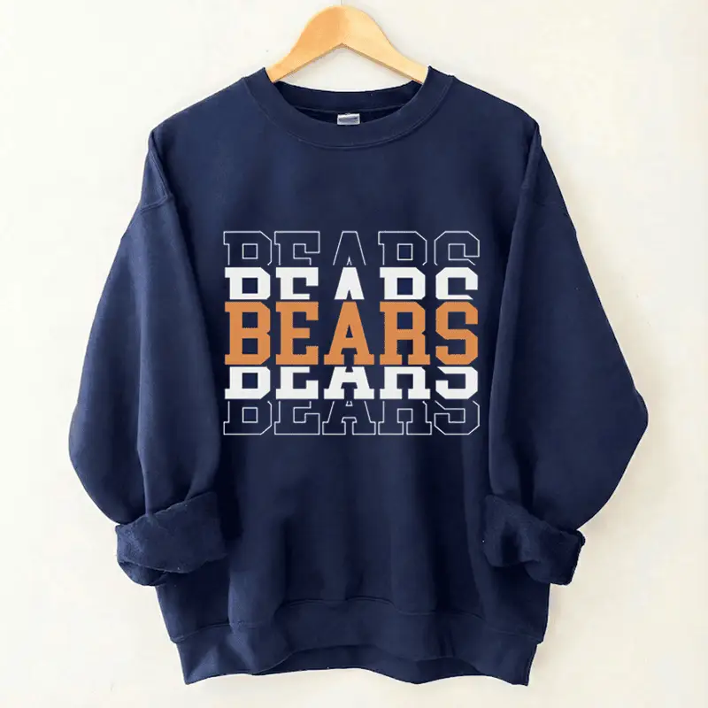 Chicago Vintage Football Sweatshirt Bears Crewneck Chicago Team Outfit