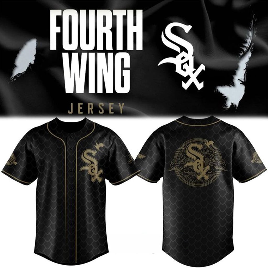 Chicago White Sox X Fourth Wing Night 2026 Baseball Jersey White Sox Merch Cool Baseball Gifts