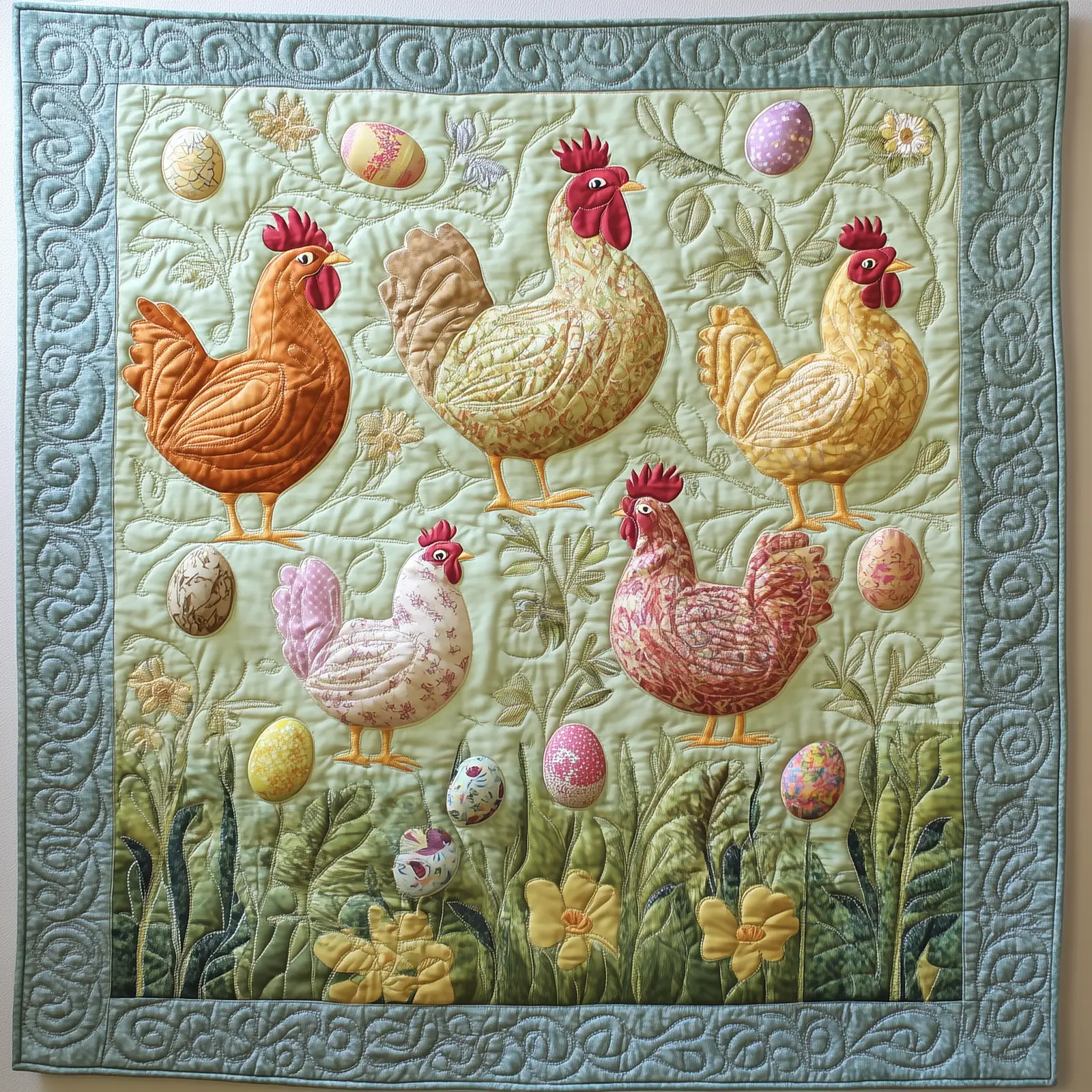 Chickens Cute Quilted Blanket Holiday Bedroom Decoration Best Gifts For Chicken Lovers