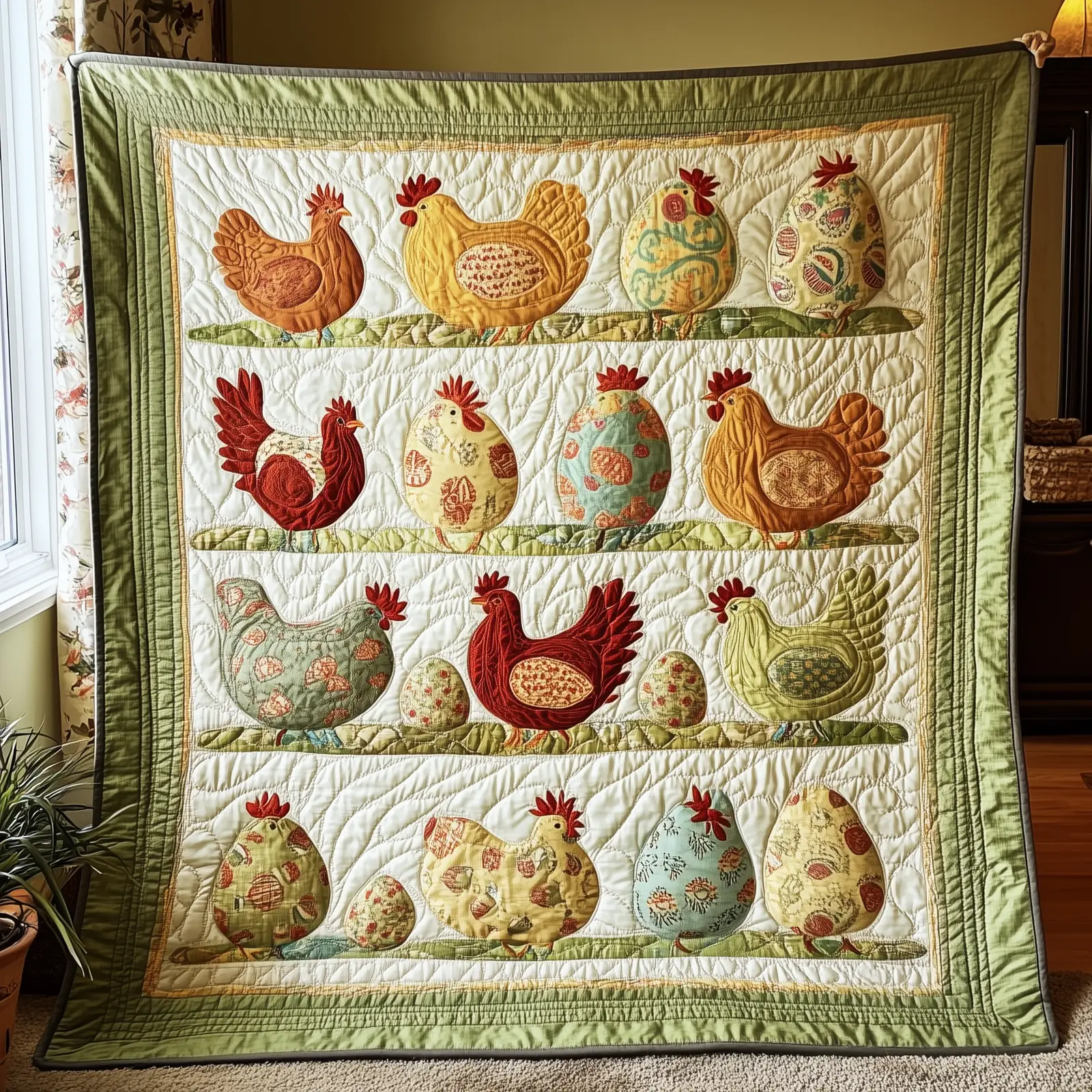 Chickens Quilted Blanket Holiday Bedroom Decoration Gifts For People Who Love Chickens
