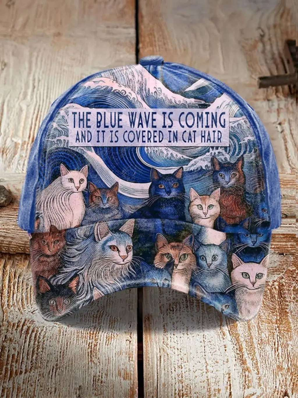 Childless Cat Lady Hat Vote Kamala The Blue Wave Is Coming And It Is Covered In Cat Hair