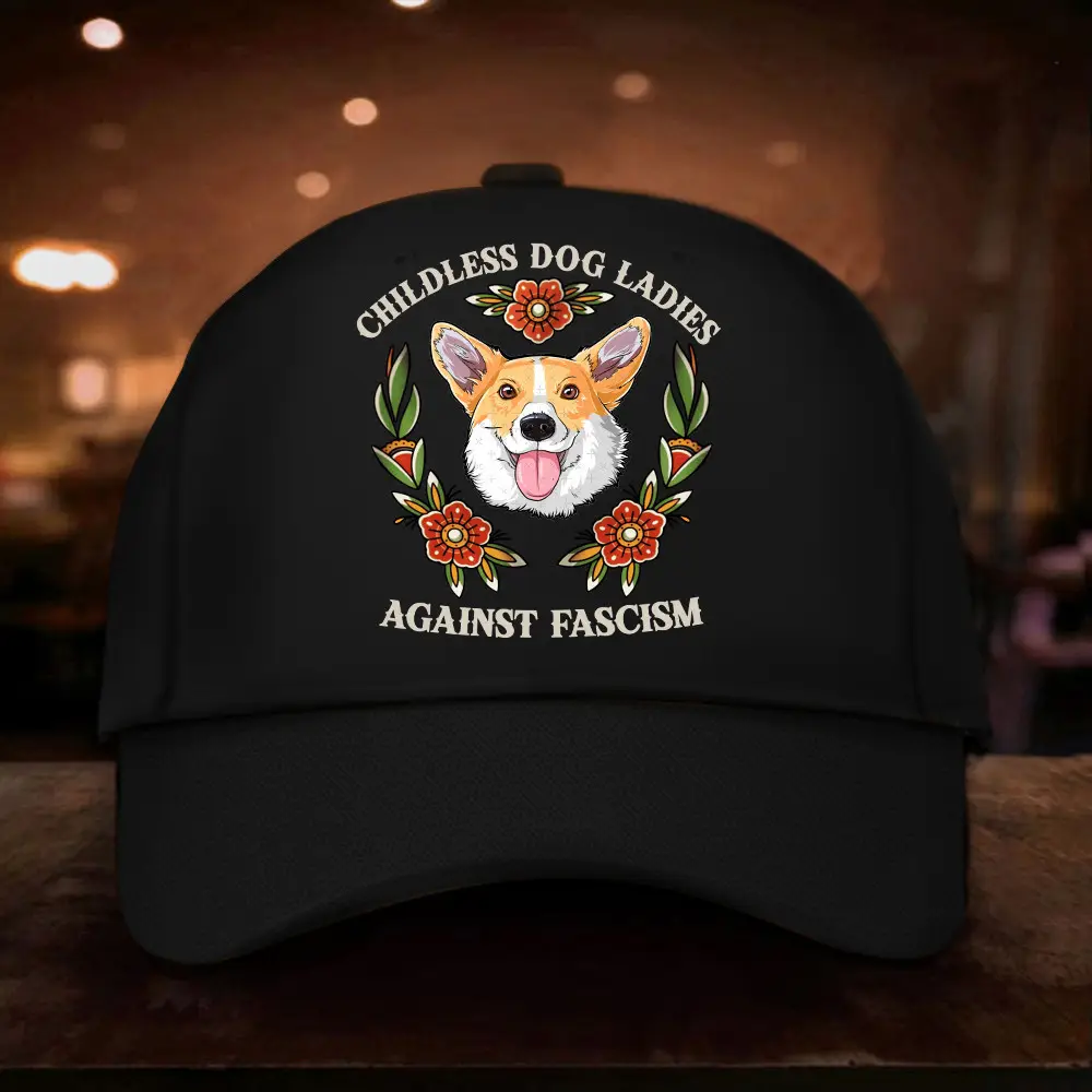 Childless Corgi Dog Ladies Against Fascism Hat Vote For Kamala Hat Harris 2024 Hat Gifts For Dog Lovers Childless Corgi Dog Ladies Against Fascism Hat Vote For Kamala Hat Harris 2024 Hat Gifts For Dog Lovers - Image 1