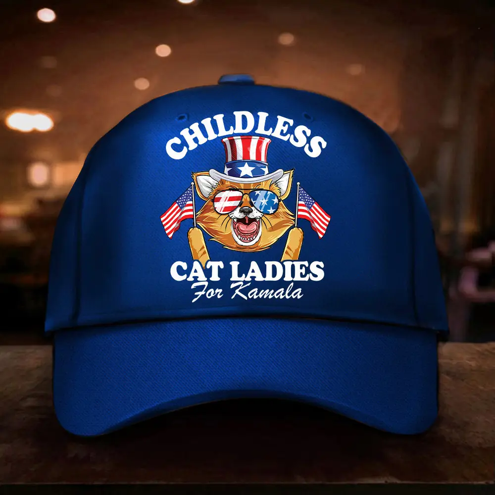 Childless Orange Cat Ladies For Kamala Hat Kamala Harris Campaign Hat Gifts For Voters