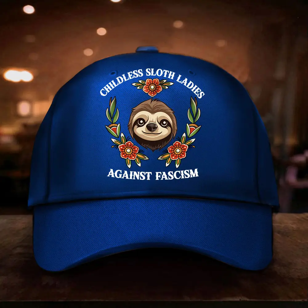Childless Sloth Ladies Against Fascism Hat Vote For Kamala Hat Harris 2024 Hat Gifts For Dog Lovers