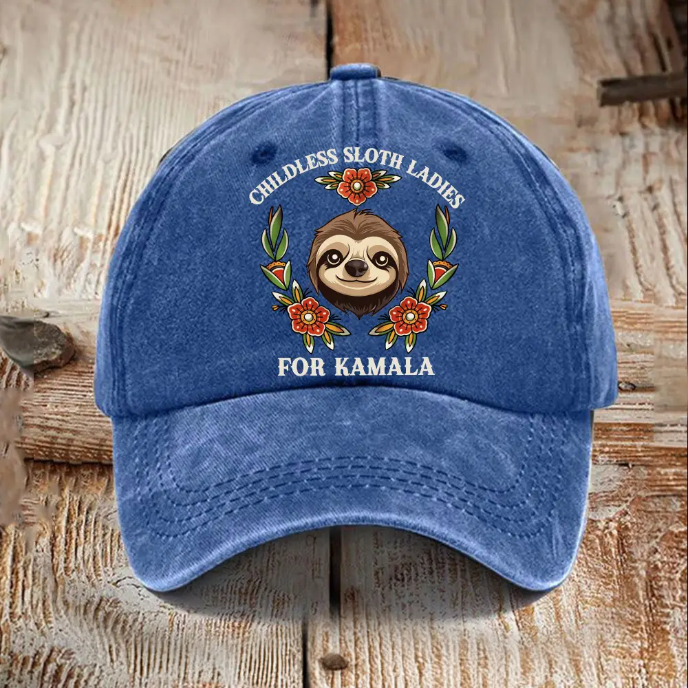 Childless Sloth Ladies For Kamala Hat President Kamala Hat Gifts For Dads For Sloth Lovers Childless Sloth Ladies For Kamala Hat President Kamala Hat Gifts For Dads For Sloth Lovers - Image 1