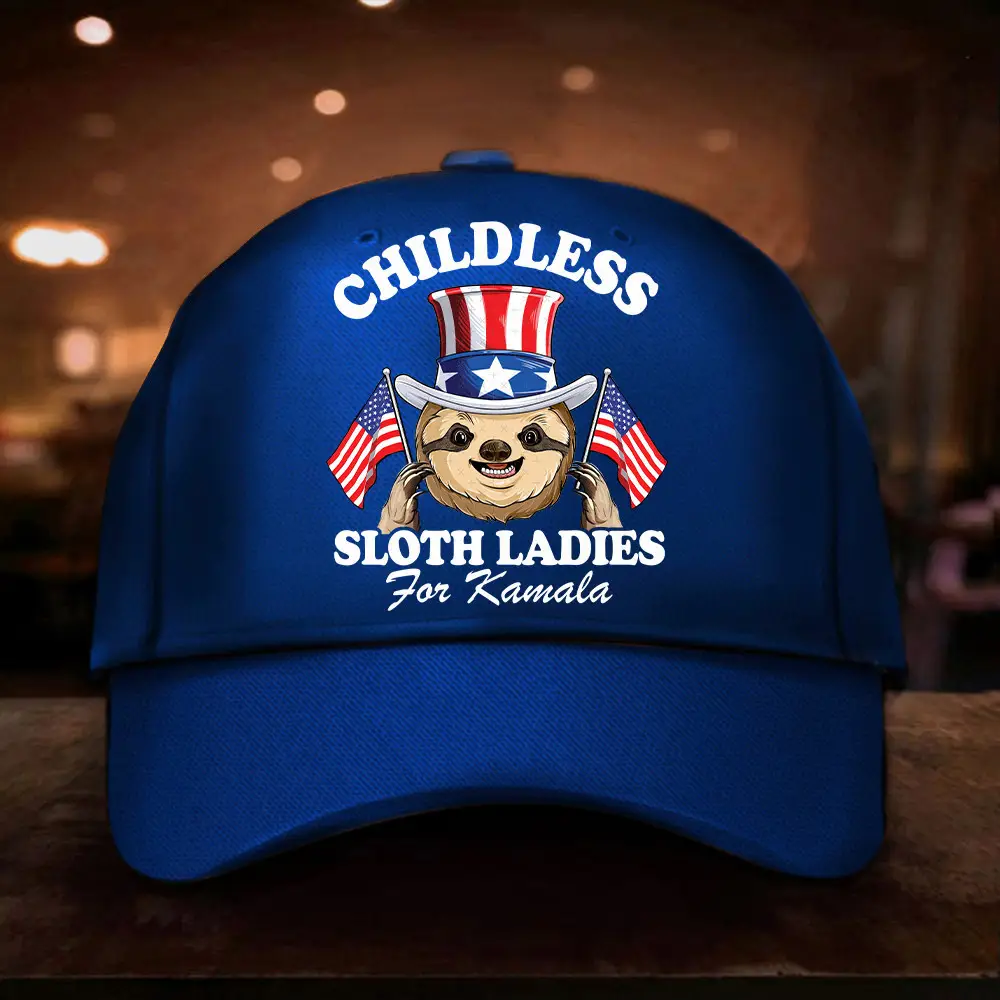 Childless Sloth Ladies For Kamala Hat Sloth Lovers Support For Kamala President Hat Gifts