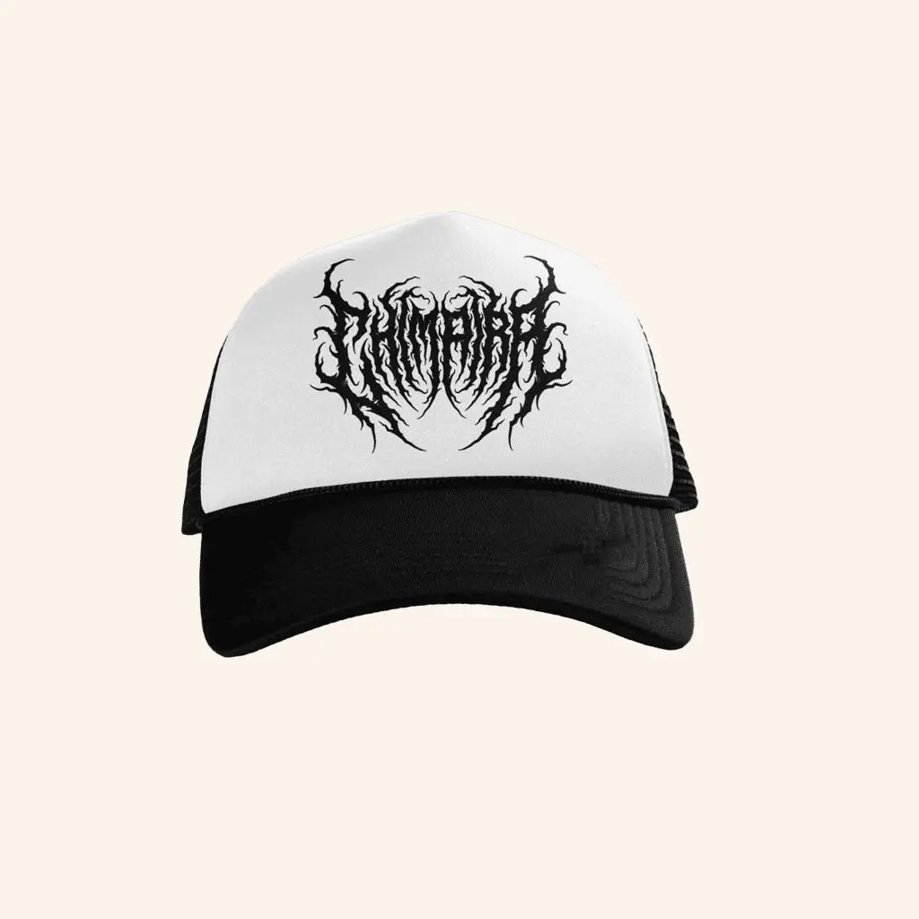 Chimaira Merch Death Metal Trucker Hat Black White Gift Ideas For Fans -WearandDecor
