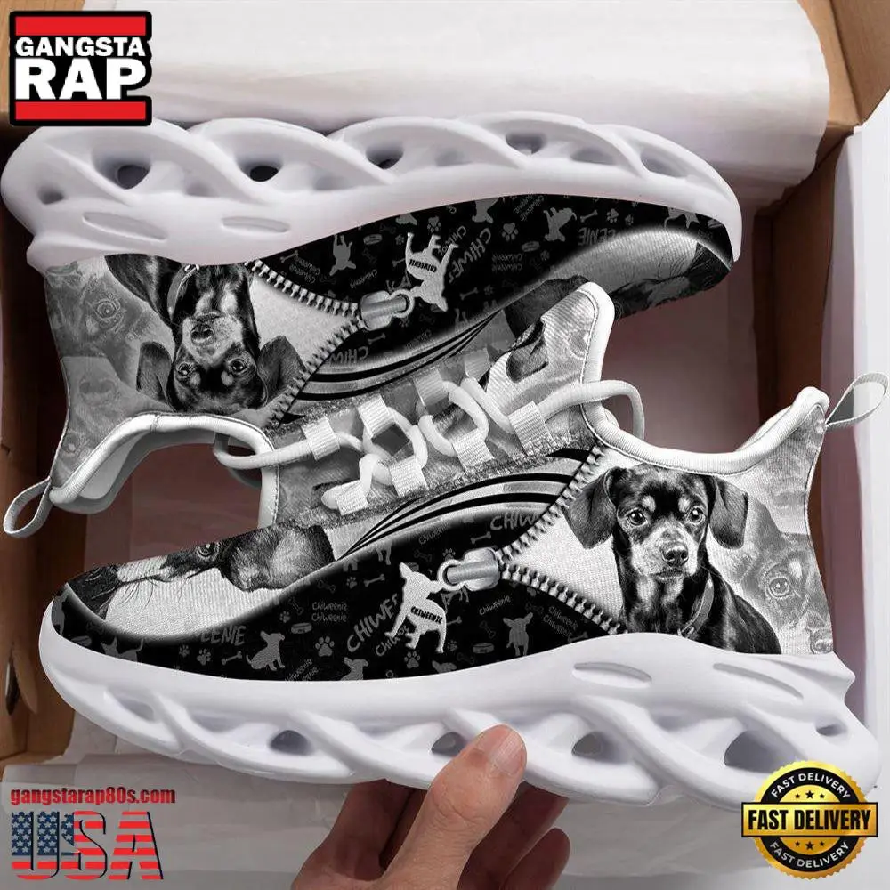 Chiweenie Sketch Dogs Lover Air Max Shoes Air Cushion Sneakers, Running Sneakers Chiweenie Sketch Dogs Lover Air Max Shoes Air Cushion Sneakers, Running Sneakers - Image 1