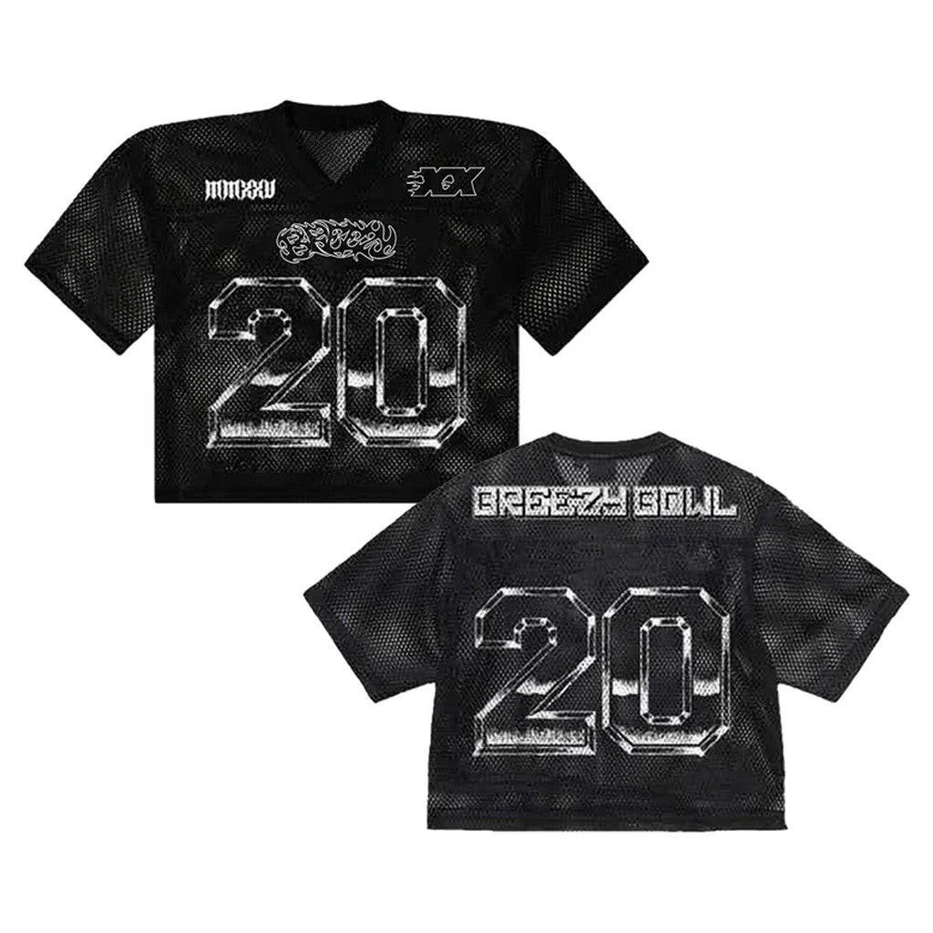 Chris Brown Merch Tour 2025 Breezy Bowl 20 Football Jersey Gifts For Fans -WearandDecor