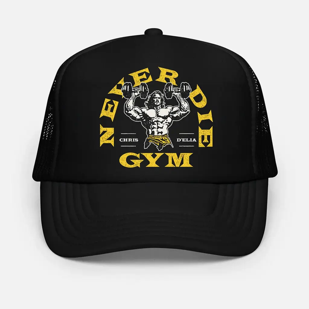 Chrisdelia Merch Never Die Gym Black Trucker Hat Birthday Present For Husband -WearandDecor