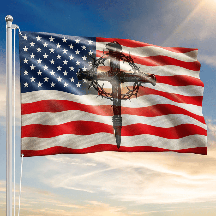 Christ America Patriot Flag 250 Years Blessing Nation Under God Flag