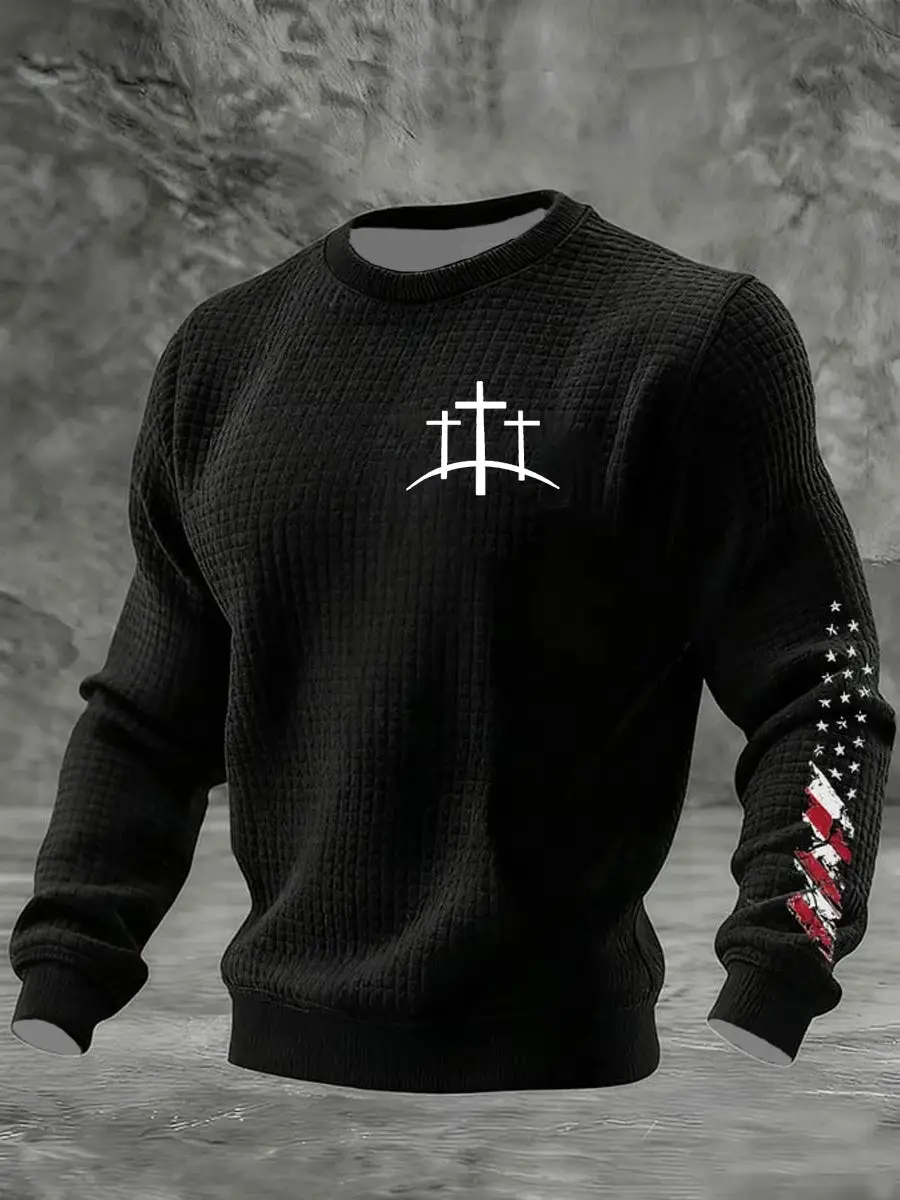 Christian Jesus Cross Sweatshirt Jesus Loves Me Apparel Mens Christian Gifts