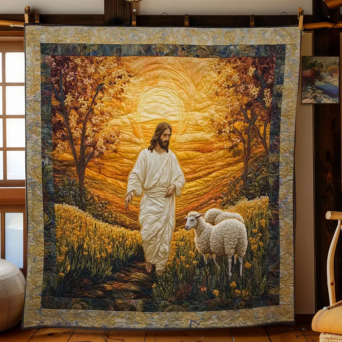 Christianity Lamb Of God Quilt Premium Quilt Blanket Gift for Cozy Winter Nights
