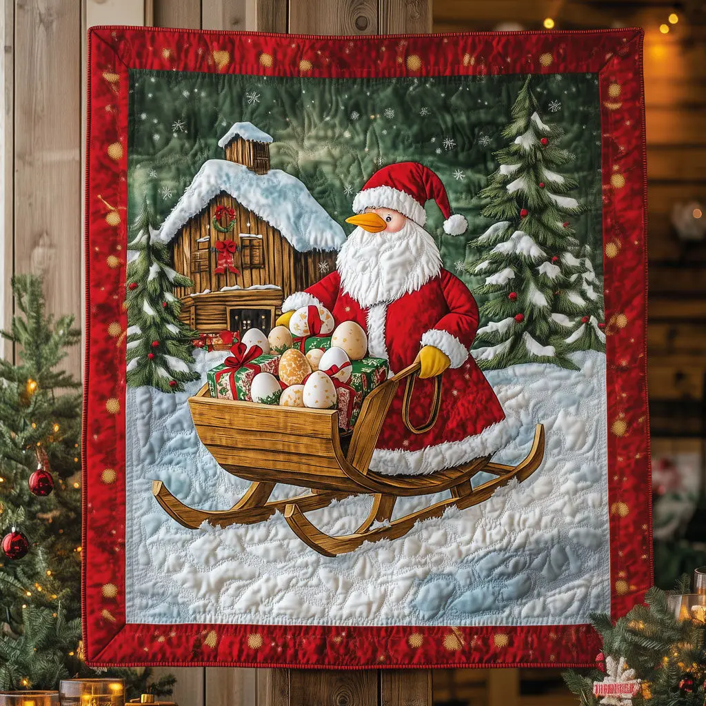 Christmas Egg Runner Quilt Premium Quilt Blanket Gift for Cozy Winter Nights Christmas Egg Runner Quilt Premium Quilt Blanket Gift for Cozy Winter Nights - Image 1