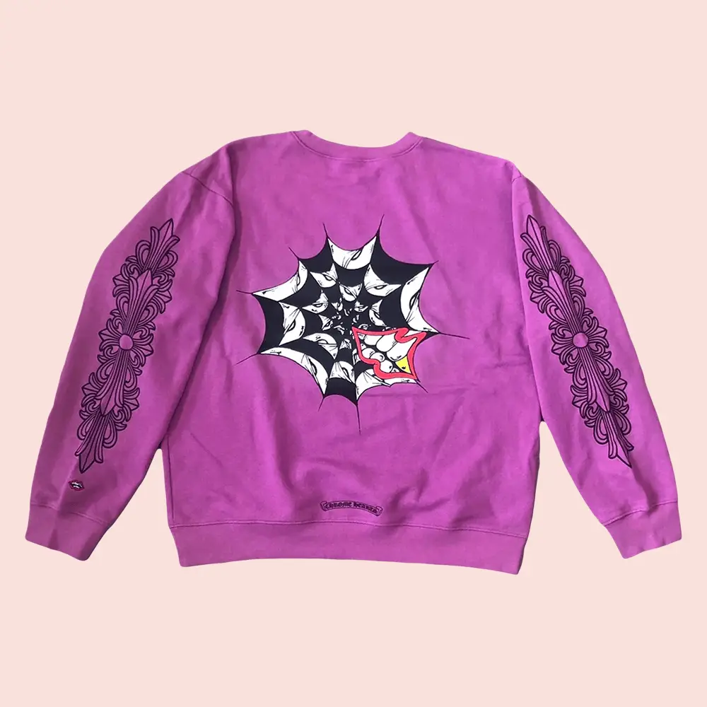 Chrome Hearts Merch Spider A Fiery Mouth Boy Spider Web Sweatshirt Gifts For Bestie