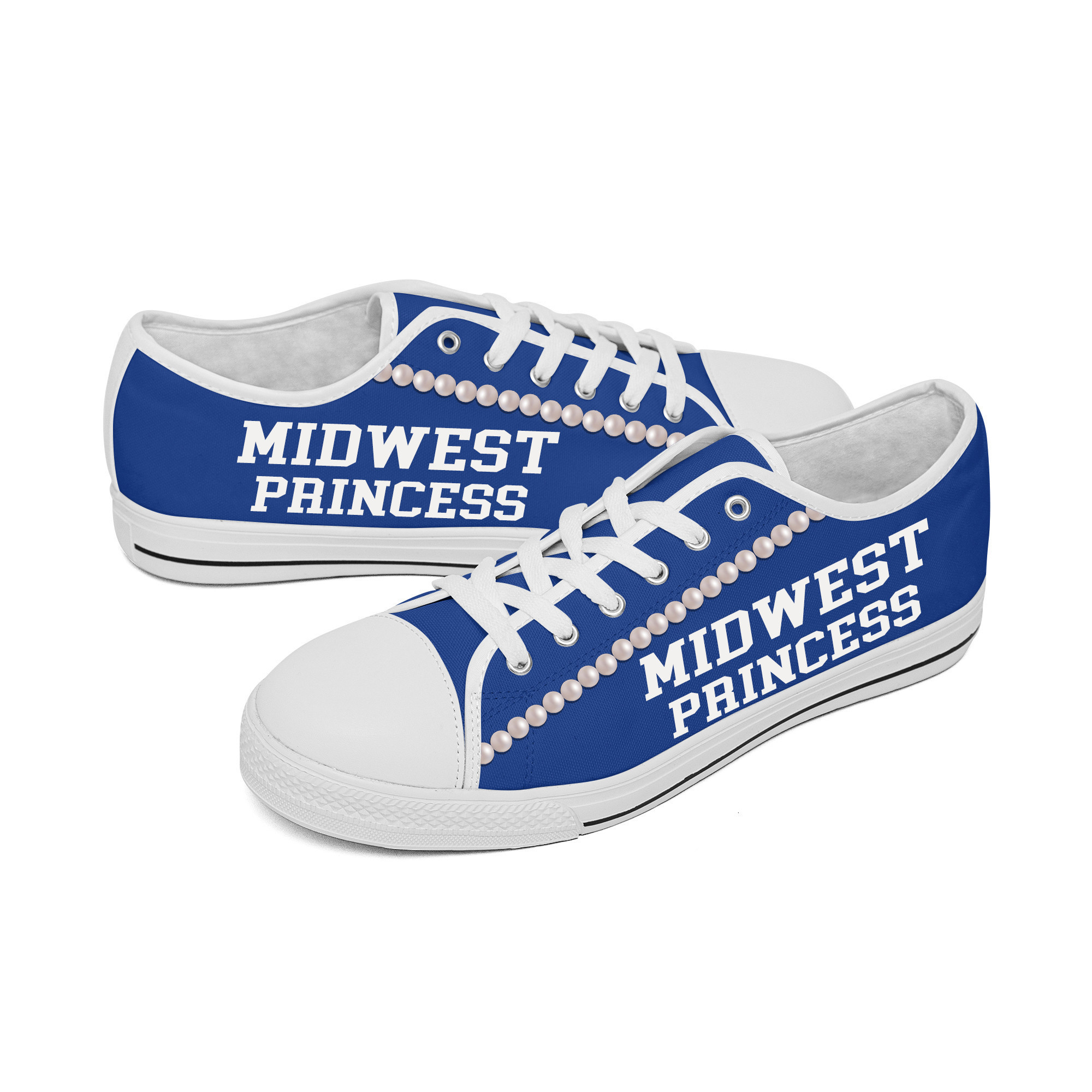 Chucks And Pearls Low Top Shoes Comma La Midwest Princess Kamala Team Shoes