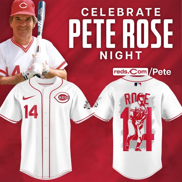 Cincinnati Reds x Pete Rose Night Jersey MLB Merch Unique Baseball Fan Clothing Gift Ideas Cincinnati Reds x Pete Rose Night Jersey MLB Merch Unique Baseball Fan Clothing Gift Ideas - Image 1