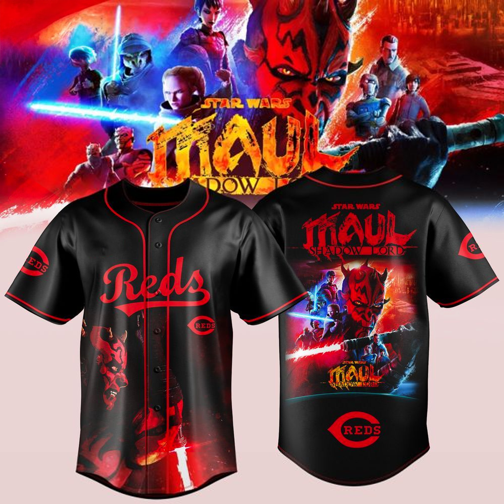 Cincinnati Reds x Star Wars The Age Of Maul Begins Baseball Jersey Reds Merch Fans Gifts