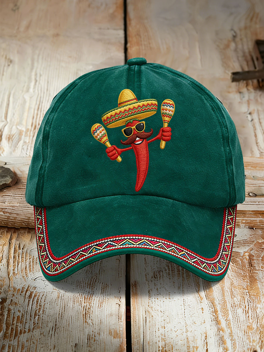 Cinco De Mayo Baseball Hat Chili And Sombrero Festive Colorful Cap Best Gifts For Dad