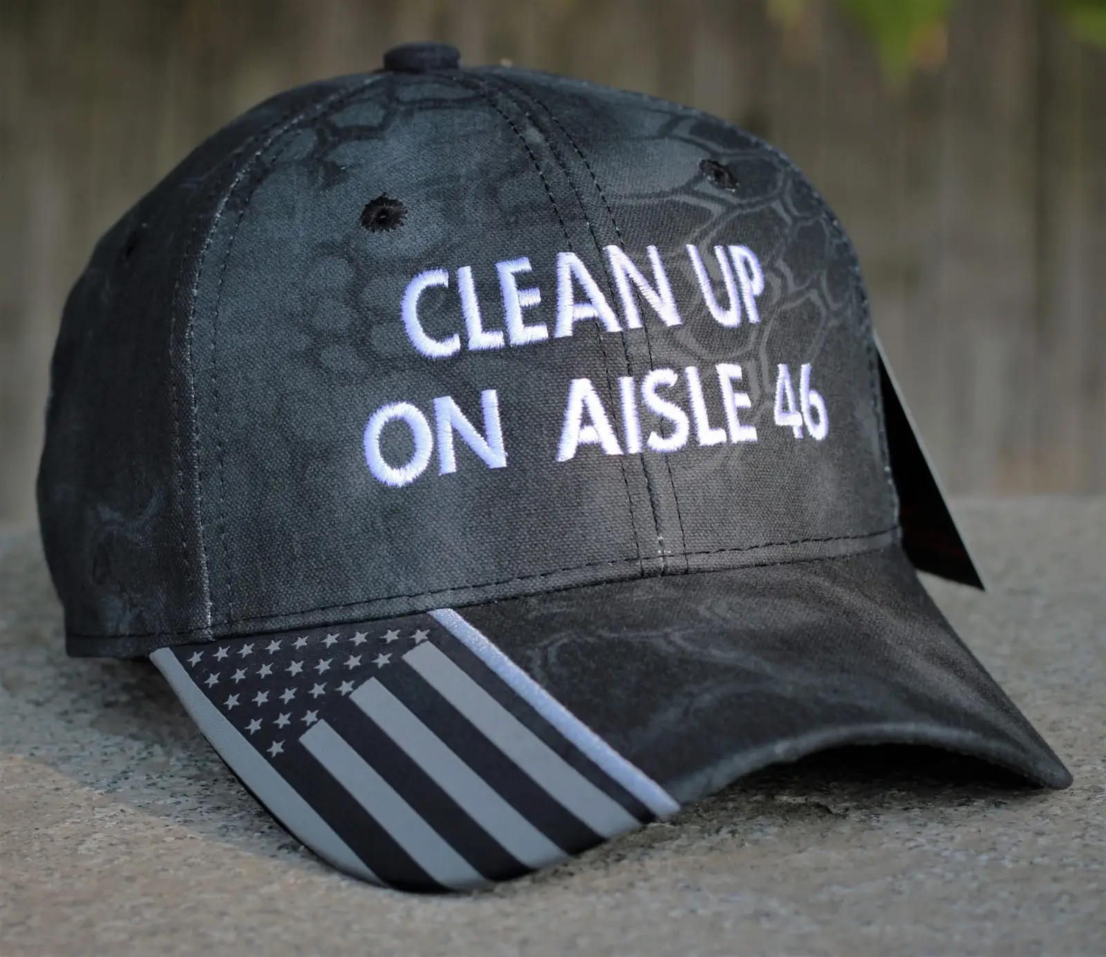 Clean Up On Aisle 46 Embroidered Hat Anti Biden Trump 2025 Hat Gifts For Trump Fan