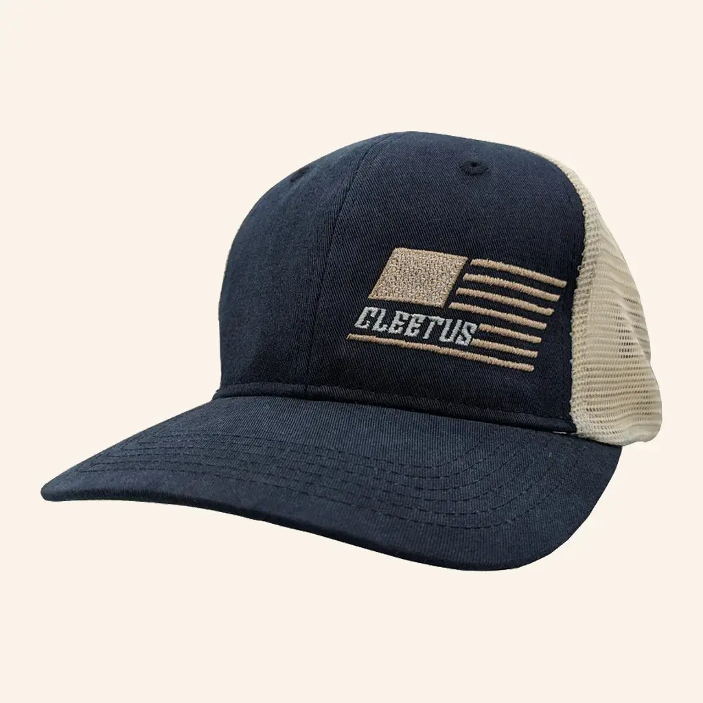 Cleetus McFarland Merch Cleetus Flag Embroidered Trucker Hat Xmas Gifts For Racing Fans - Wear&Decor