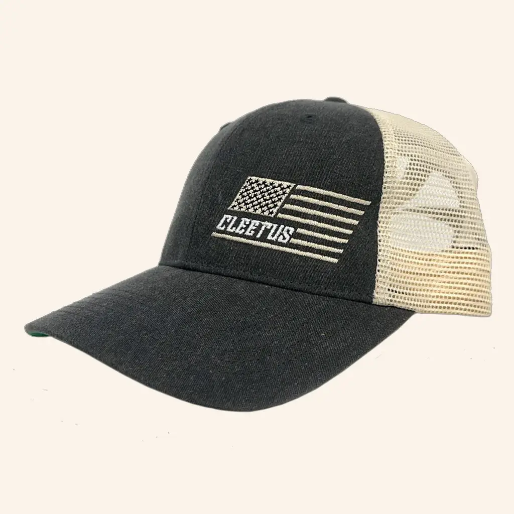 Cleetus McFarland Merch Cleetus Flag Trucker Hat Embroidered Christmas Gifts For Racing Fans - Wear&Decor