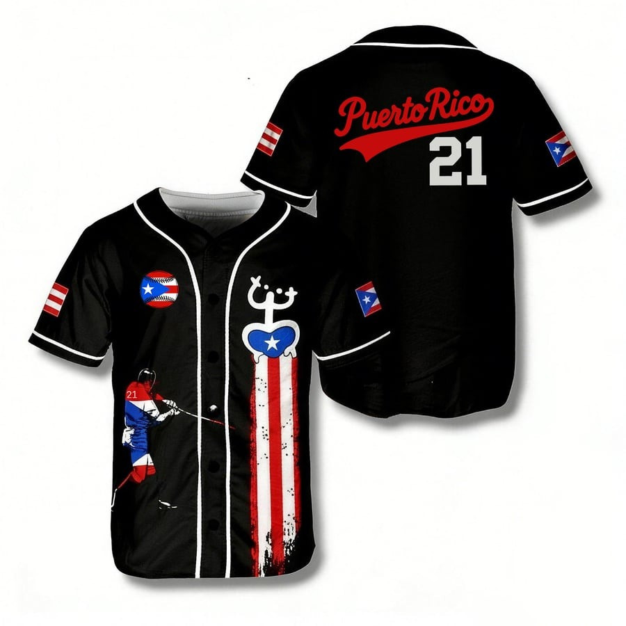 Clemente #21 Puerto Rico Baseball Jersey Men's World Baseball Classic Team PR Apparel
