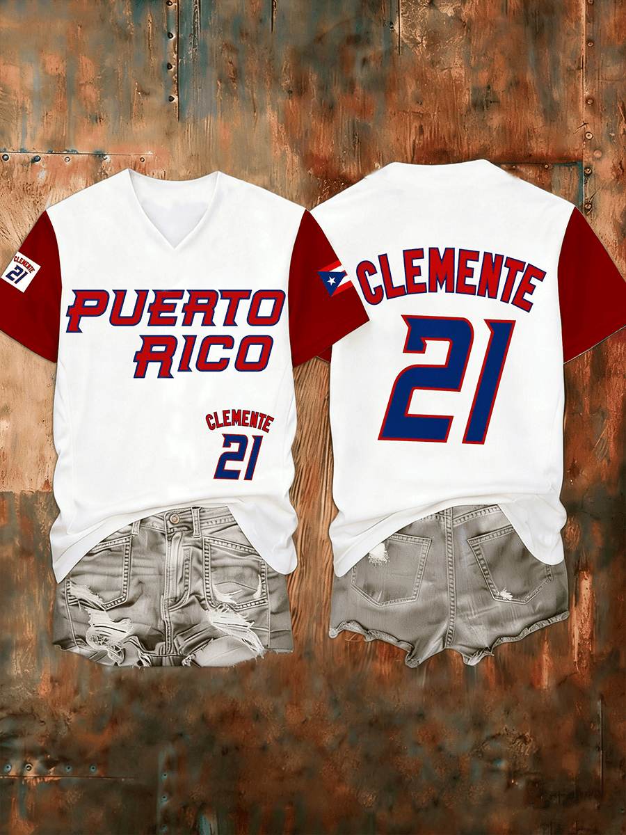 Clemente 21 Puerto Rico Baseball Jersey Women's World Baseball Classic 2026 Merchandise Store
