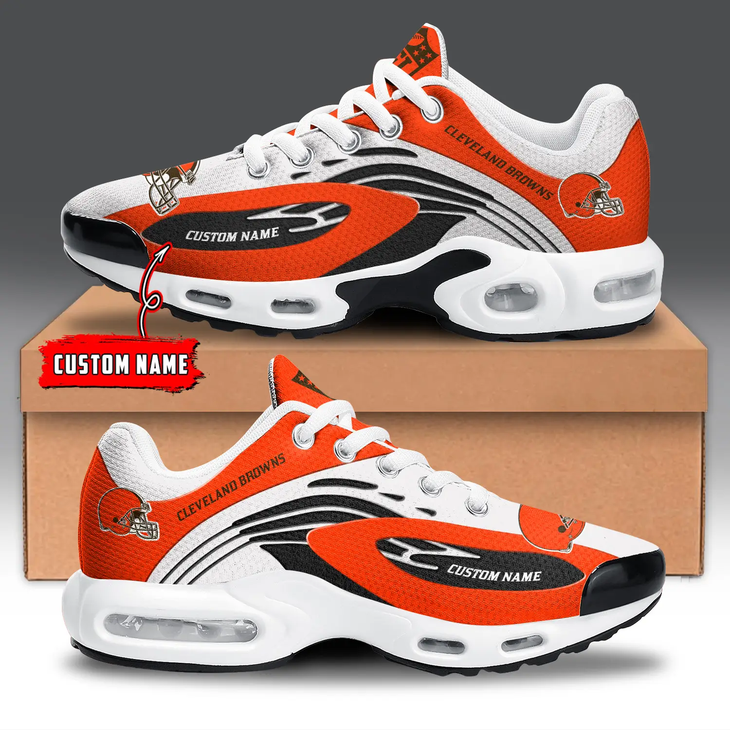Cleveland Browns Air Max Plus Shoes Sneakers For Men And Women Cleveland Browns Air Max Plus Shoes Sneakers For Men And Women - Image 1