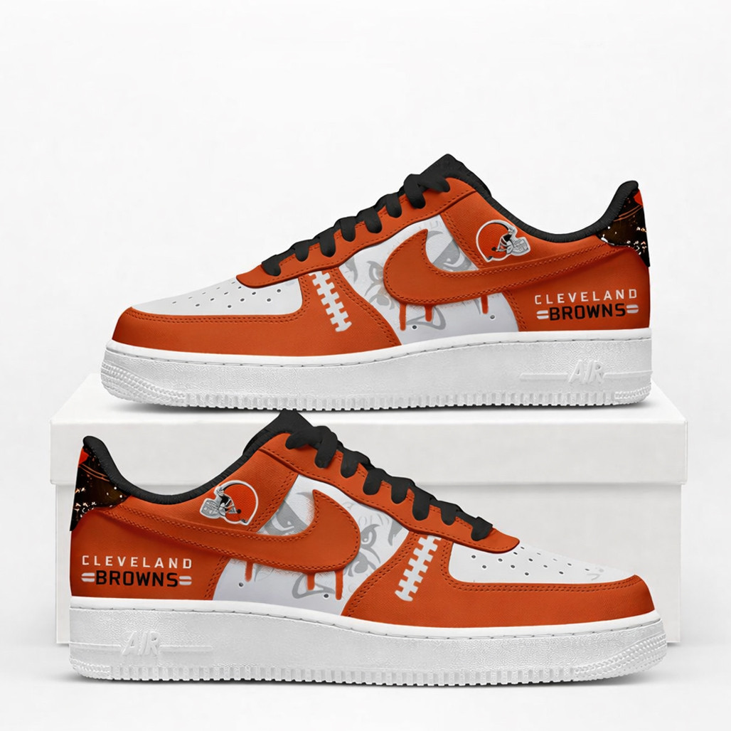 Cleveland Browns Football League 2026 Air Force 1 Shoes Sneakers