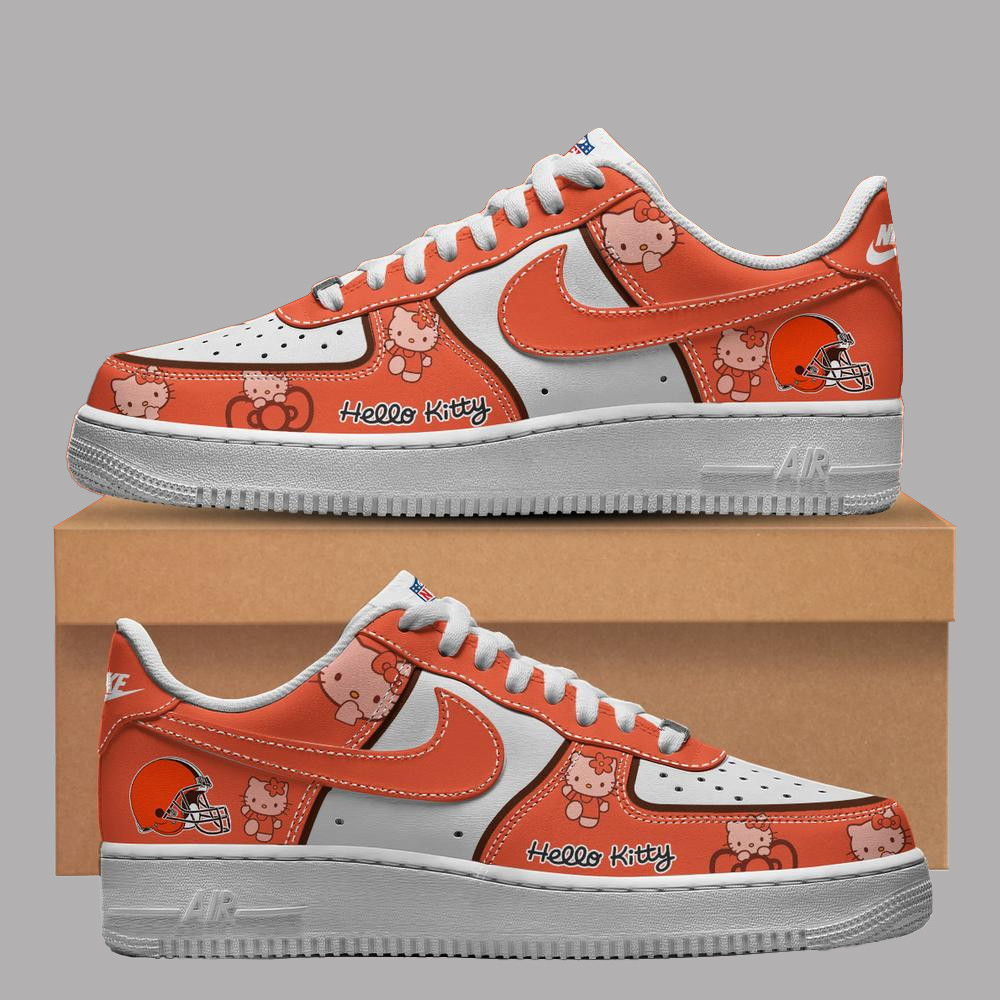 Cleveland Browns x Hello Kitty Air Force 1 Shoes Sneakers