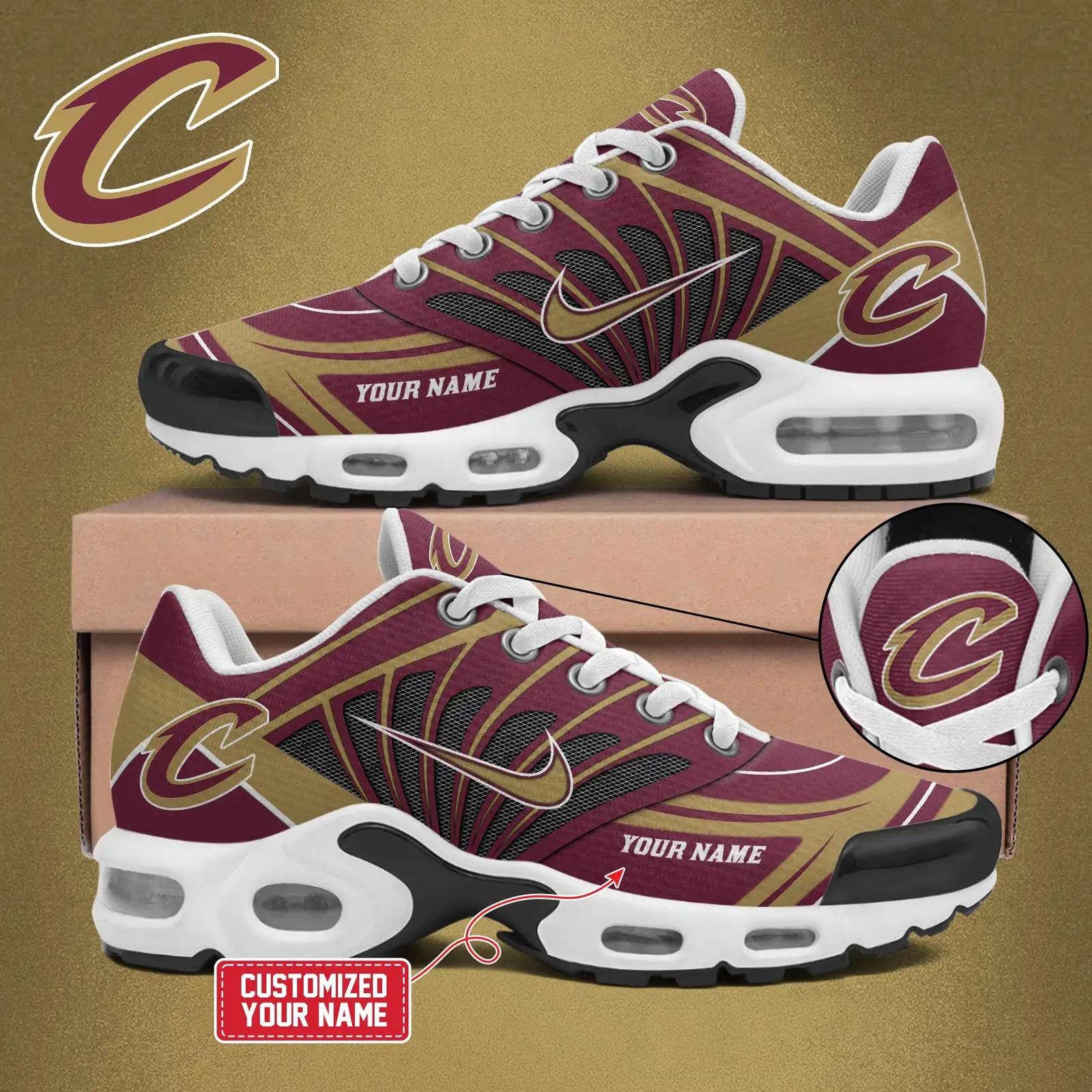 Cleveland Cavaliers Air Max Plus Shoes Sneakers For Men And Women