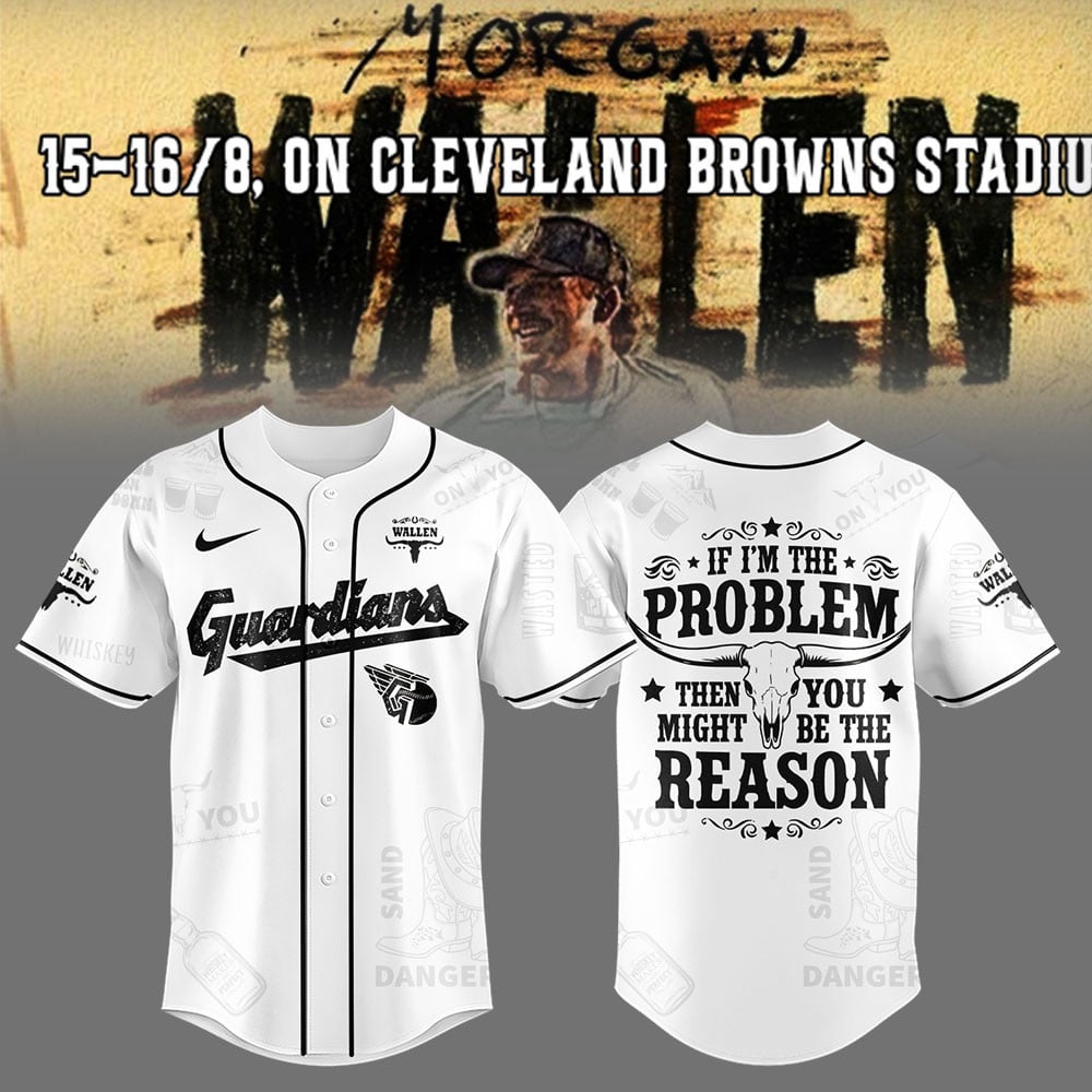 Cleveland Guardians X Morgan Wallen I'm The Problem Tour Jersey Best Gifts For Fans