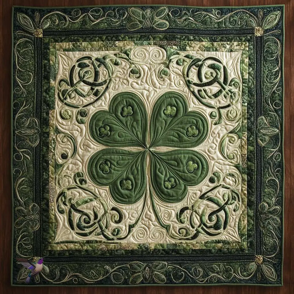 Clover Luck Quilt Blanket Sofa Throw Blanket Happy St Patricks Day Gifts