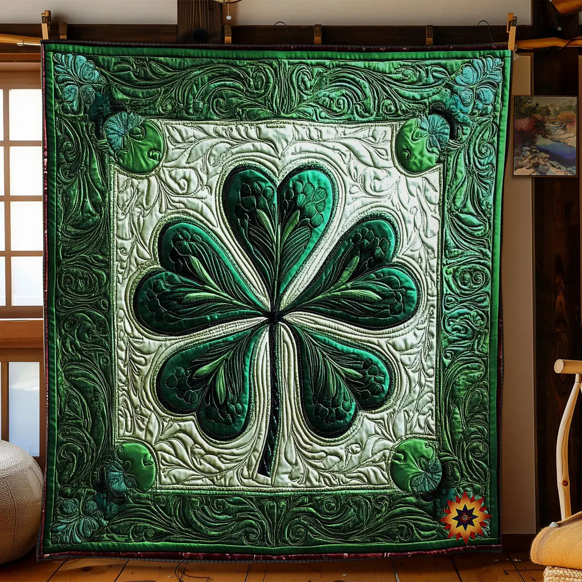 Clover Quilt Blanket Cute Soft Blanket Fun St Patrick's Day Gifts