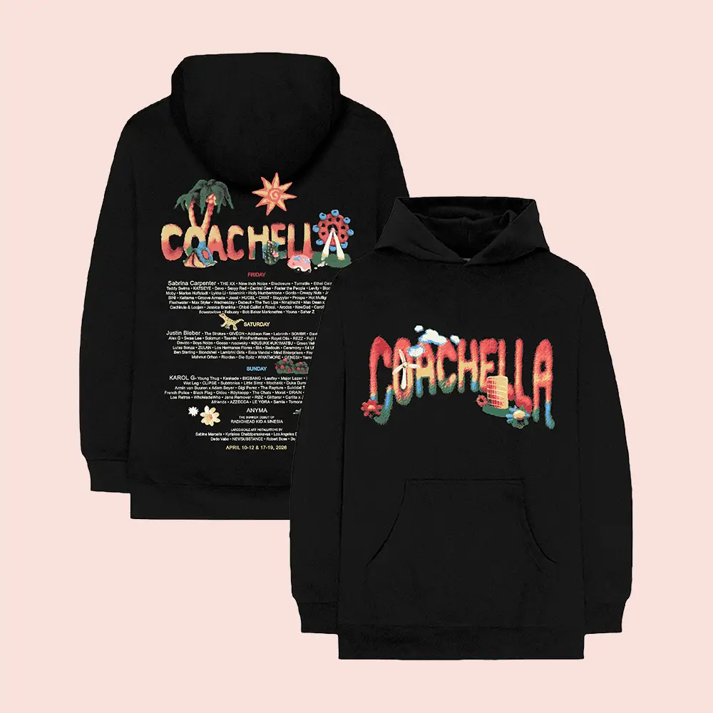 Coachella Merch Felt Cute 2026 Lineup Hoodie Gifts For Friends Music Lovers