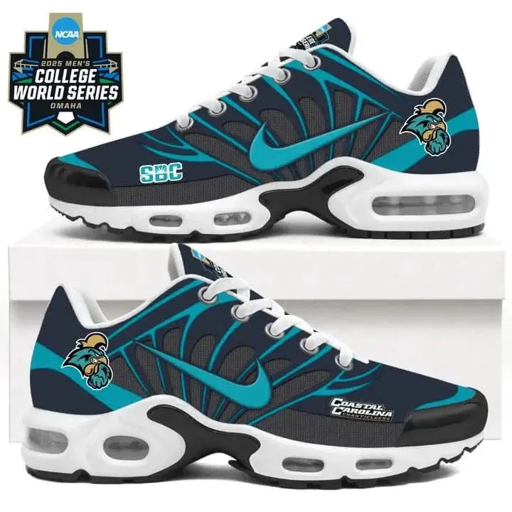 Coastal Carolina Chanticleers 2025 World Series Air Max Plus Shoes Coastal Carolina Chanticleers 2025 World Series Air Max Plus Shoes - Image 1
