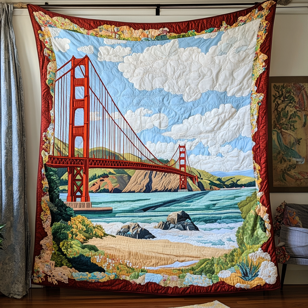 Coastal View Quilted Blanket Christmas Bedroom Decor Presents For Nature Lovers