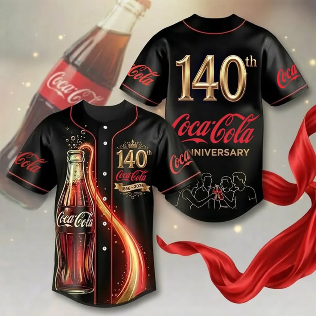 Coca Cola 140th Anniversary 1886 2026 Baseball Jersey Birthday Ideas For Husband
