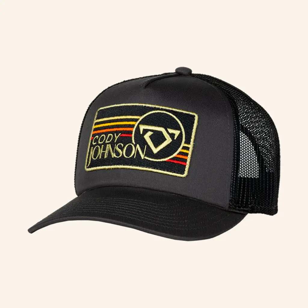 Cody Johnson Merch Embroidered Black Retro Trucker Hat Gifts For Music Lovers - Wear&Decor