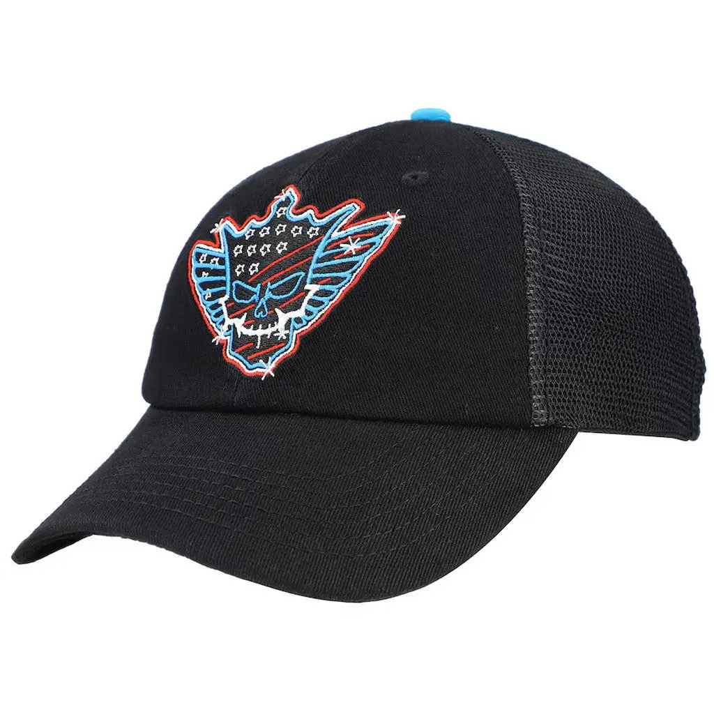 Cody Rhodes Merch Men's Black Cody Rhodes Neon American Trucker Hat Gifts For Him -WearandDecor