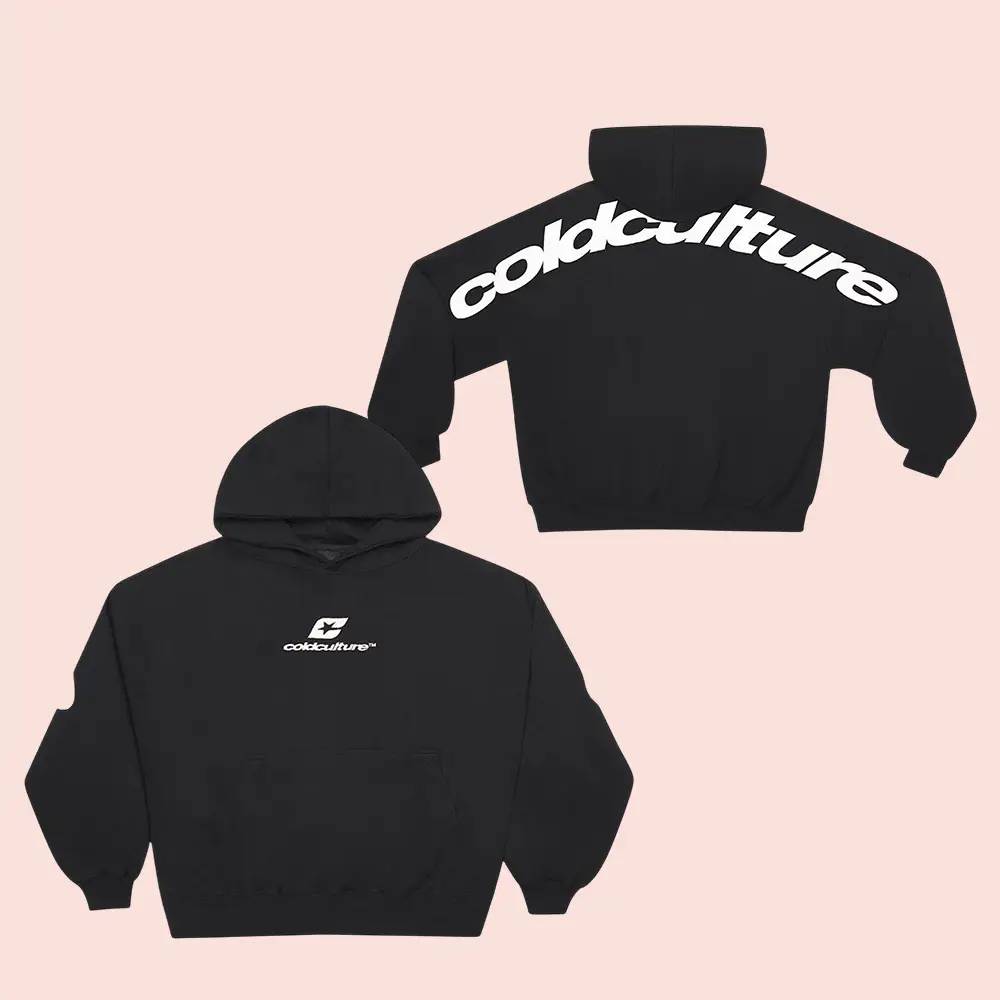 Cold Culture Hoodie Curved Hoodie Black And White Cold Culture Clothing Gifts For Him