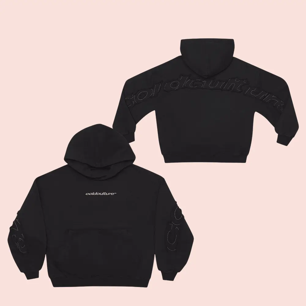 Cold Culture Hoodie Curved Hoodie Black Cold Culture Clothing Gifts For Boyfriend