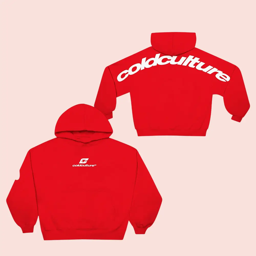 Cold Culture Hoodie Curved Hoodie Red Cold Culture Clothing Birthday Ideas For Him