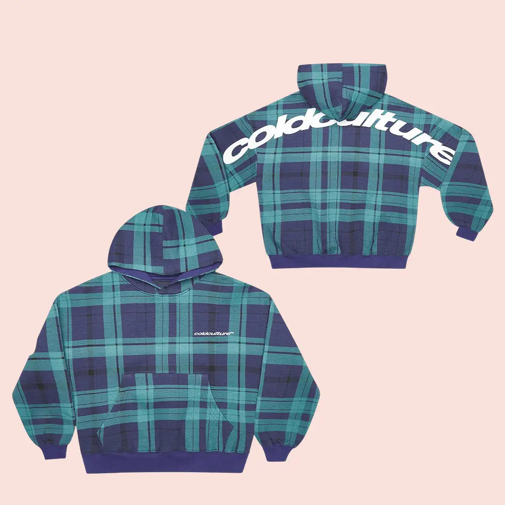 Cold Culture Hoodie Curved Plaid Hoodie Cold Culture Clothing Gifts For Friends