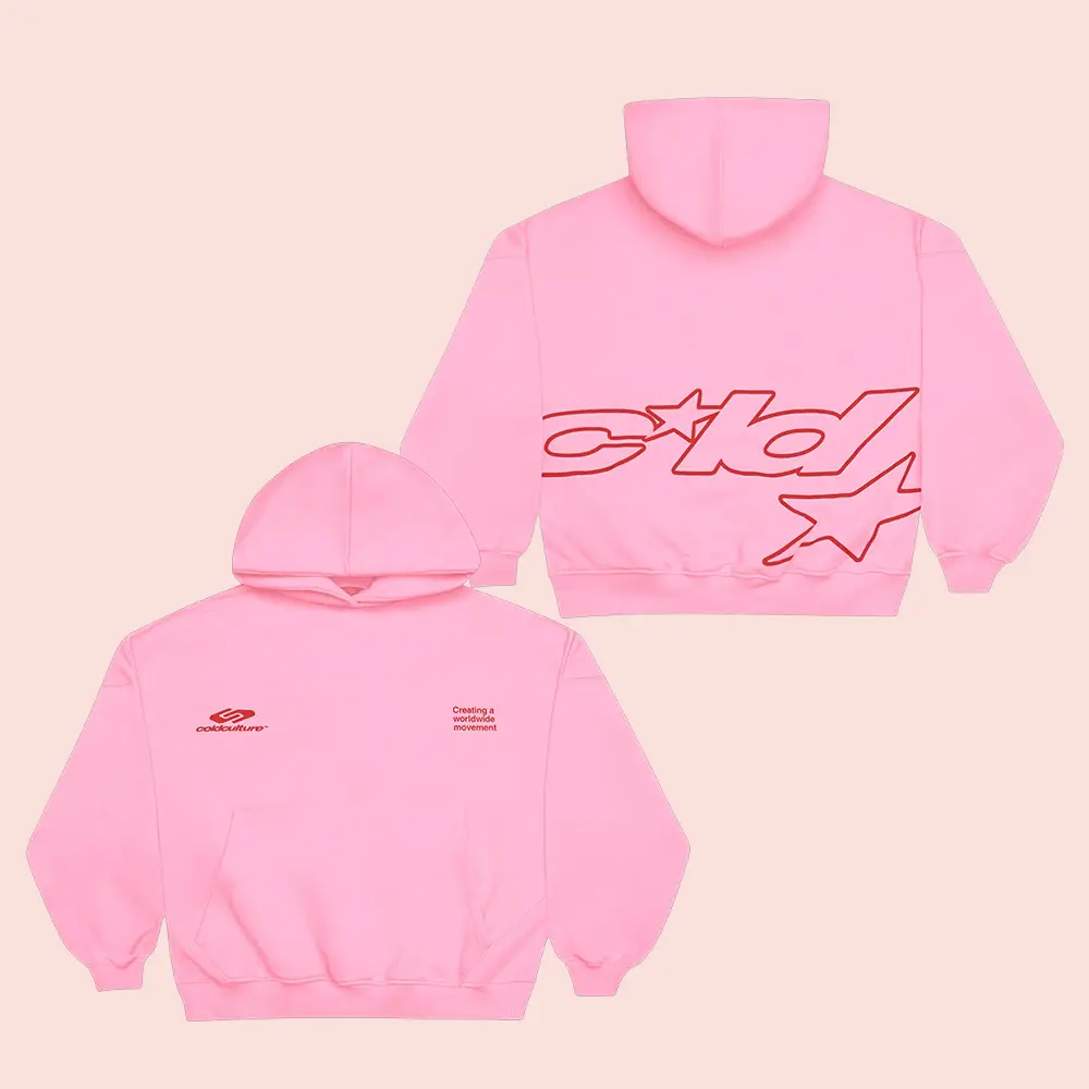 Cold Culture Hoodie Defense Hoodie Pink And Red Cold Culture Clothing Gifts For Her
