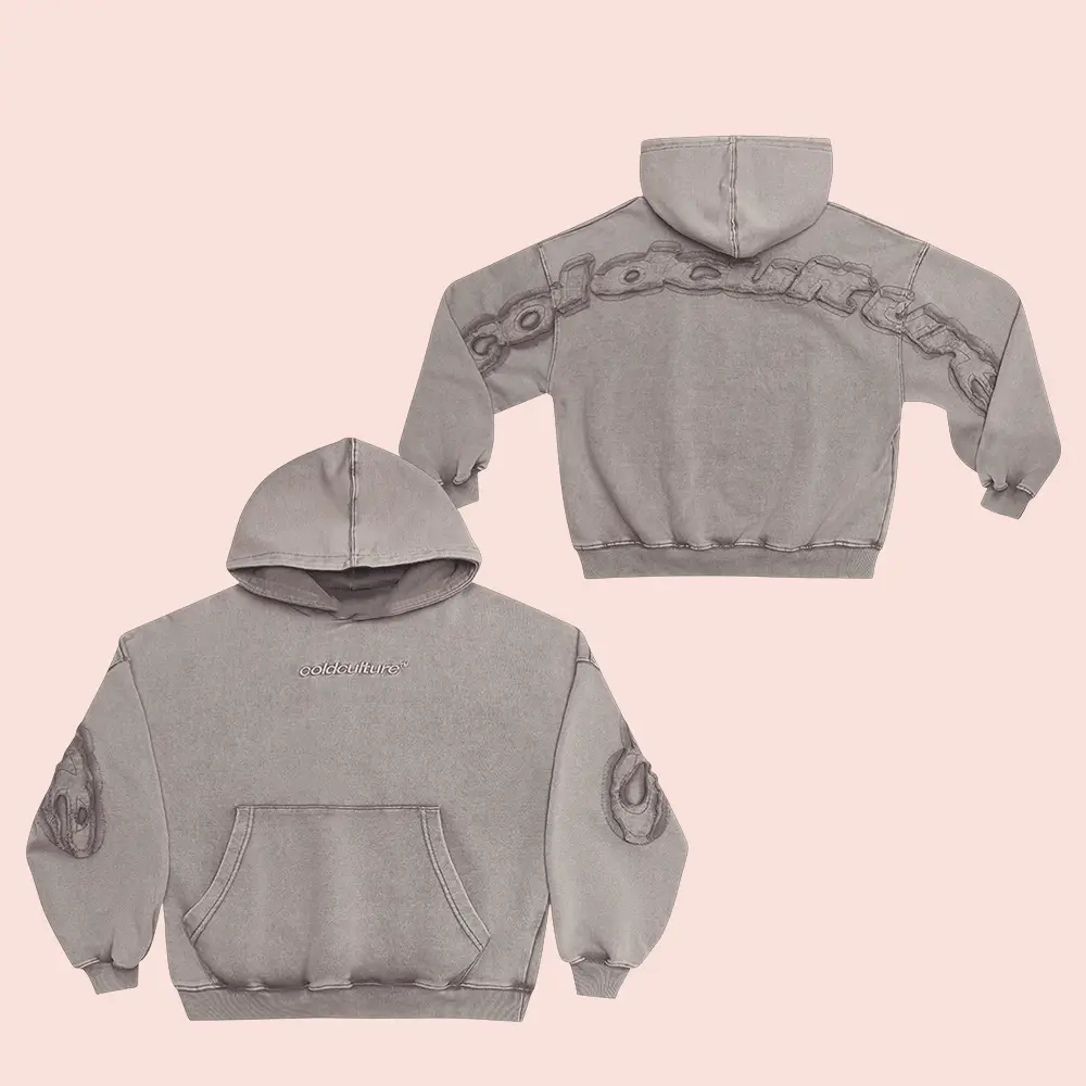 Cold Culture Hoodie Distressed Curved Hoodie Cold Culture Apparel Gifts For Besties
