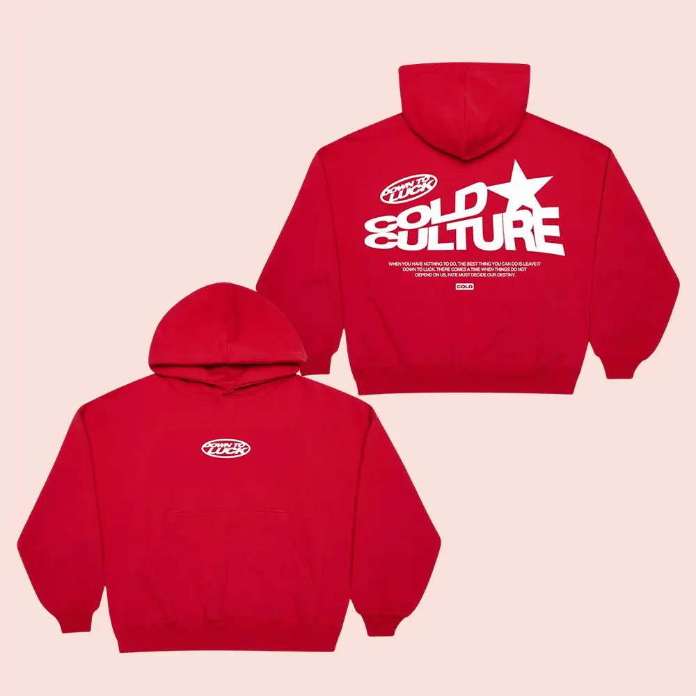 Cold Culture Hoodie Down To Luck Hoodie Red Cold Culture Clothing Best Gifts Ideas