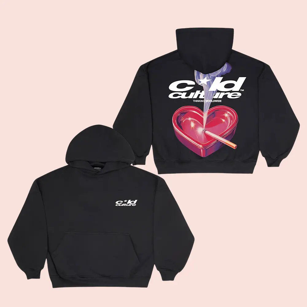 Cold Culture Hoodie Heart Ashtray Hoodie Black Cold Culture Merch Best Gifts Ideas