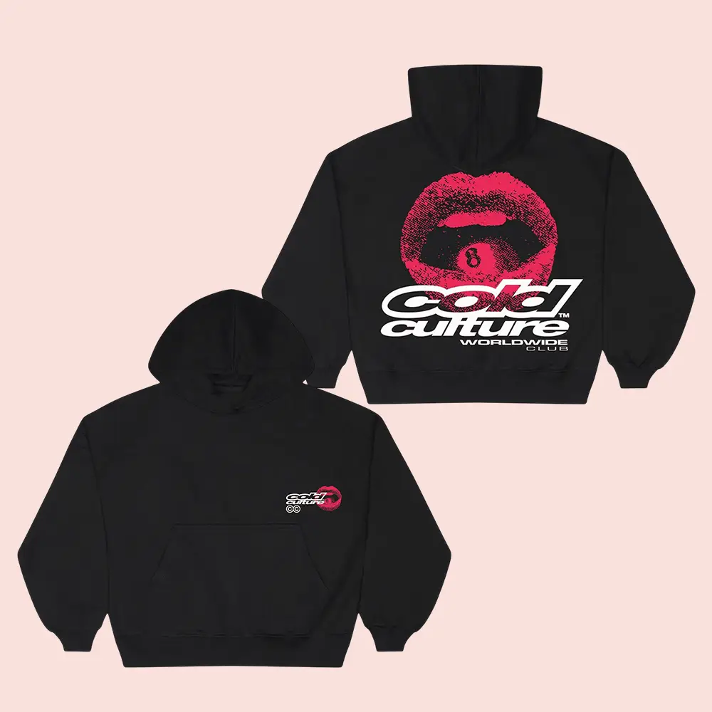 Cold Culture Hoodie Lip Combo Hoodie Black Cold Culture Worldwide Club Apparel Gifts